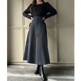 リボン付きコーデュロイタックスカート | JUNOAH | 詳細画像11 