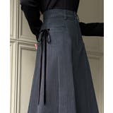 リボン付きコーデュロイタックスカート | JUNOAH | 詳細画像12 