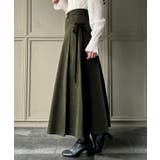 リボン付きコーデュロイタックスカート | JUNOAH | 詳細画像4 