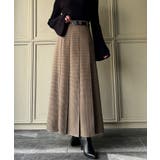 千鳥チェックロングプリーツスカート | JUNOAH | 詳細画像1