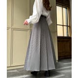 千鳥チェックロングプリーツスカート | JUNOAH | 詳細画像10