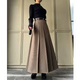 千鳥チェックロングプリーツスカート | JUNOAH | 詳細画像4