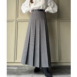 千鳥チェックロングプリーツスカート | JUNOAH | 詳細画像7