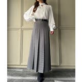 千鳥チェックロングプリーツスカート | JUNOAH | 詳細画像9