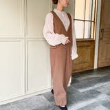 スエード調バックリボンサロペット | JUNOAH | 詳細画像4