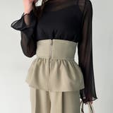 コルセット付きタックワイドパンツ | JUNOAH | 詳細画像11