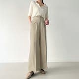 コルセット付きタックワイドパンツ | JUNOAH | 詳細画像15