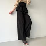 コルセット付きタックワイドパンツ | JUNOAH | 詳細画像4