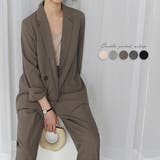 2つボタンダブルジャケットセットアップ 韓国ファッション オフィスカジュアル | JUNOAH | 詳細画像11 
