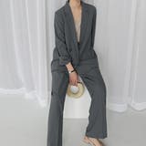 2つボタンダブルジャケットセットアップ 韓国ファッション オフィスカジュアル | JUNOAH | 詳細画像8 