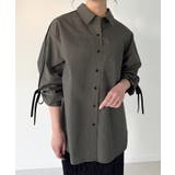 サイドリボントラック風オーバーシャツ | JUNOAH | 詳細画像8