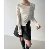 アシメネックドレープカットソー | JUNOAH | 詳細画像11