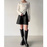 アシメネックドレープカットソー | JUNOAH | 詳細画像13