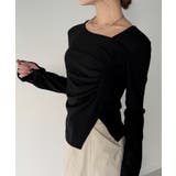 アシメネックドレープカットソー | JUNOAH | 詳細画像4