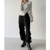 アシメネックドレープカットソー | JUNOAH | 詳細画像7