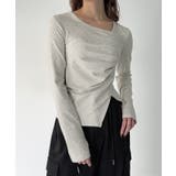 アシメネックドレープカットソー | JUNOAH | 詳細画像8