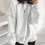 ドロップショルダーデザイントレーナー 韓国ファッション 春 | JUNOAH | 詳細画像2