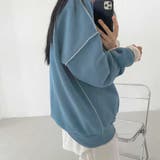 ドロップショルダーデザイントレーナー 韓国ファッション 春 | JUNOAH | 詳細画像5