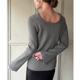 グレー | 2wayネックリブニット | JUNOAH