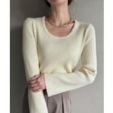 アイボリー | 2wayネックリブニット | JUNOAH