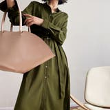 カーキグリーン | スリットボタンロングシャツ ワンピース シャツワンピース | JUNOAH