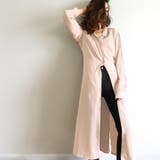 ベージュ | スリットボタンロングシャツ ワンピース シャツワンピース | JUNOAH