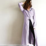 ラベンダー | スリットボタンロングシャツ ワンピース シャツワンピース | JUNOAH