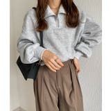 callautia ハーフジップショート丈スウェット | JUNOAH | 詳細画像6