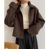 ブラウン | callautia ステンカラーショートアウター | JUNOAH