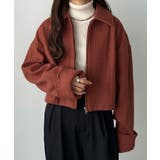 テラコッタ | callautia ステンカラーショートアウター | JUNOAH