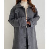 callautia 千鳥チェックスタンドカラーロングコート | JUNOAH | 詳細画像10