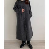 callautia 千鳥チェックスタンドカラーロングコート | JUNOAH | 詳細画像11