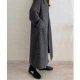 callautia 千鳥チェックスタンドカラーロングコート | JUNOAH | 詳細画像13