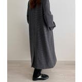 callautia 千鳥チェックスタンドカラーロングコート | JUNOAH | 詳細画像14