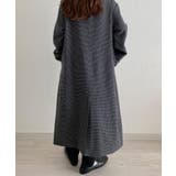 callautia 千鳥チェックスタンドカラーロングコート | JUNOAH | 詳細画像15