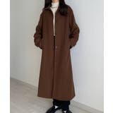 callautia 千鳥チェックスタンドカラーロングコート | JUNOAH | 詳細画像16