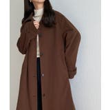 callautia 千鳥チェックスタンドカラーロングコート | JUNOAH | 詳細画像17