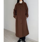 callautia 千鳥チェックスタンドカラーロングコート | JUNOAH | 詳細画像18