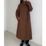 callautia 千鳥チェックスタンドカラーロングコート | JUNOAH | 詳細画像20