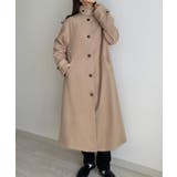 callautia 千鳥チェックスタンドカラーロングコート | JUNOAH | 詳細画像32