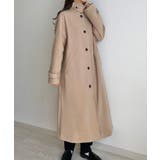 callautia 千鳥チェックスタンドカラーロングコート | JUNOAH | 詳細画像34