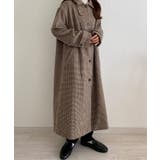 callautia 千鳥チェックスタンドカラーロングコート | JUNOAH | 詳細画像4