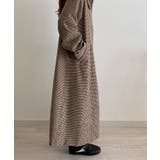 callautia 千鳥チェックスタンドカラーロングコート | JUNOAH | 詳細画像8