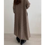 callautia 千鳥チェックスタンドカラーロングコート | JUNOAH | 詳細画像9