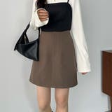 callautia ステッチミニスカート（ペチパンツ付き) | JUNOAH | 詳細画像9 