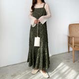 グリーン | callautia ジャガードキャミワンピース | JUNOAH