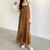 ブラウン | callautia ジャガードキャミワンピース | JUNOAH