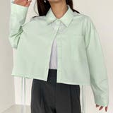 ライトグリーン | callautia サイドギャザーショートシャツ | JUNOAH