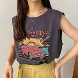 callautia ヴィンテージプリントタンクトップ | JUNOAH | 詳細画像6