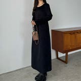 callautia バックリボンIラインベロアワンピース | JUNOAH | 詳細画像3 